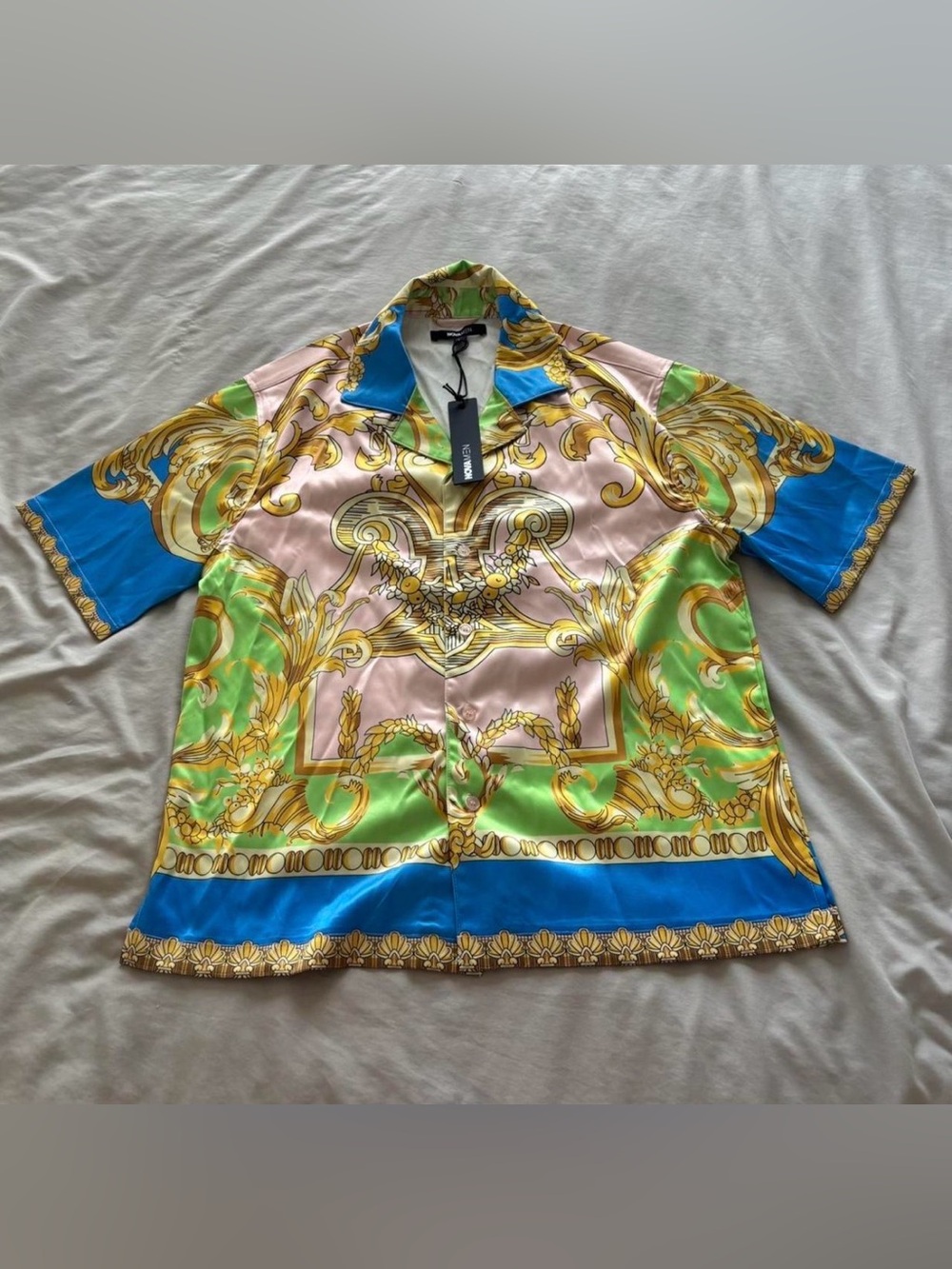 Fashion Nova Men's Satin Top